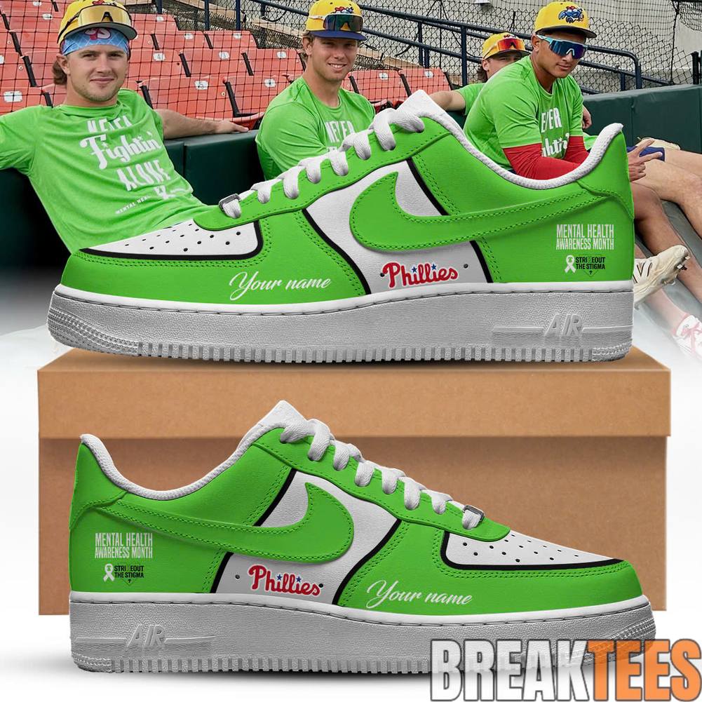 Philadelphia Phillies Mental Health Awareness Month Custom Air Force 1