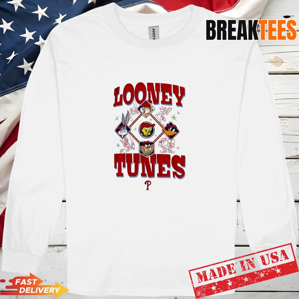 Philadelphia Phillies baseball Looney Tunes cartoon T-Shirt