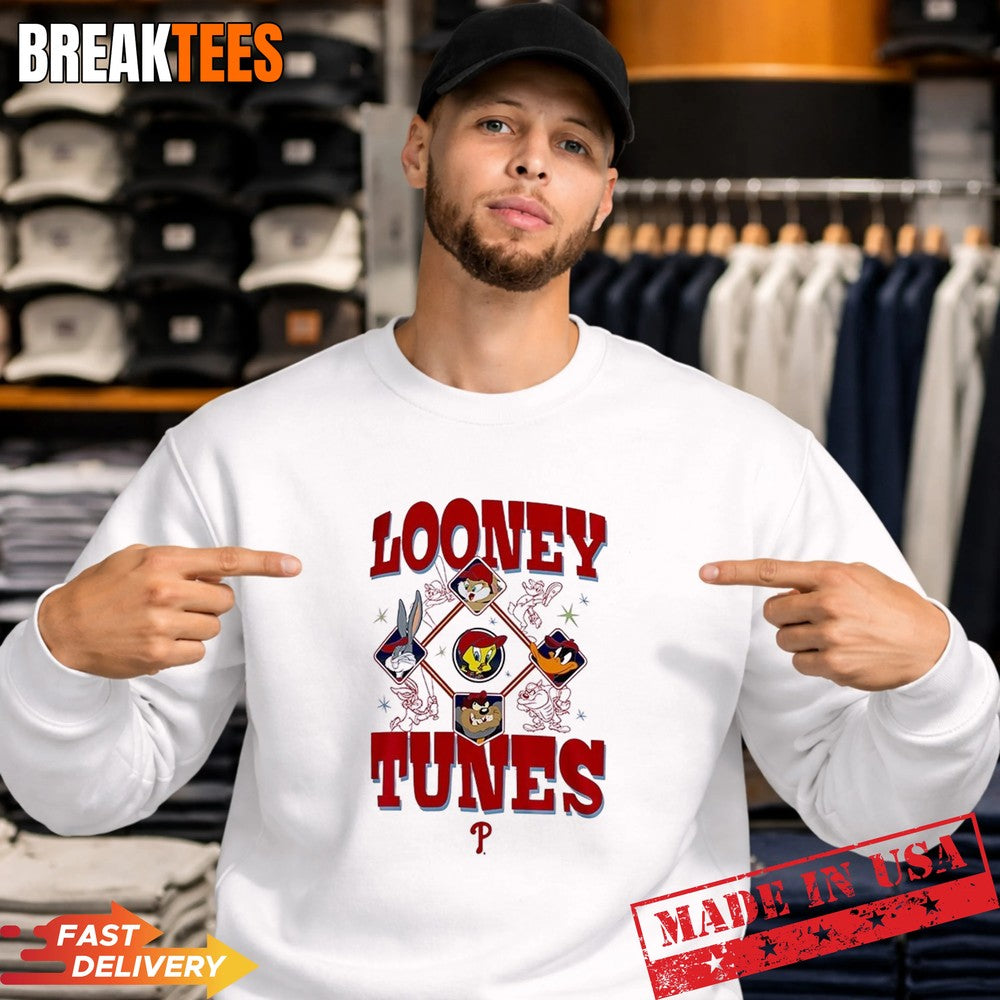 Philadelphia Phillies baseball Looney Tunes cartoon T-Shirt
