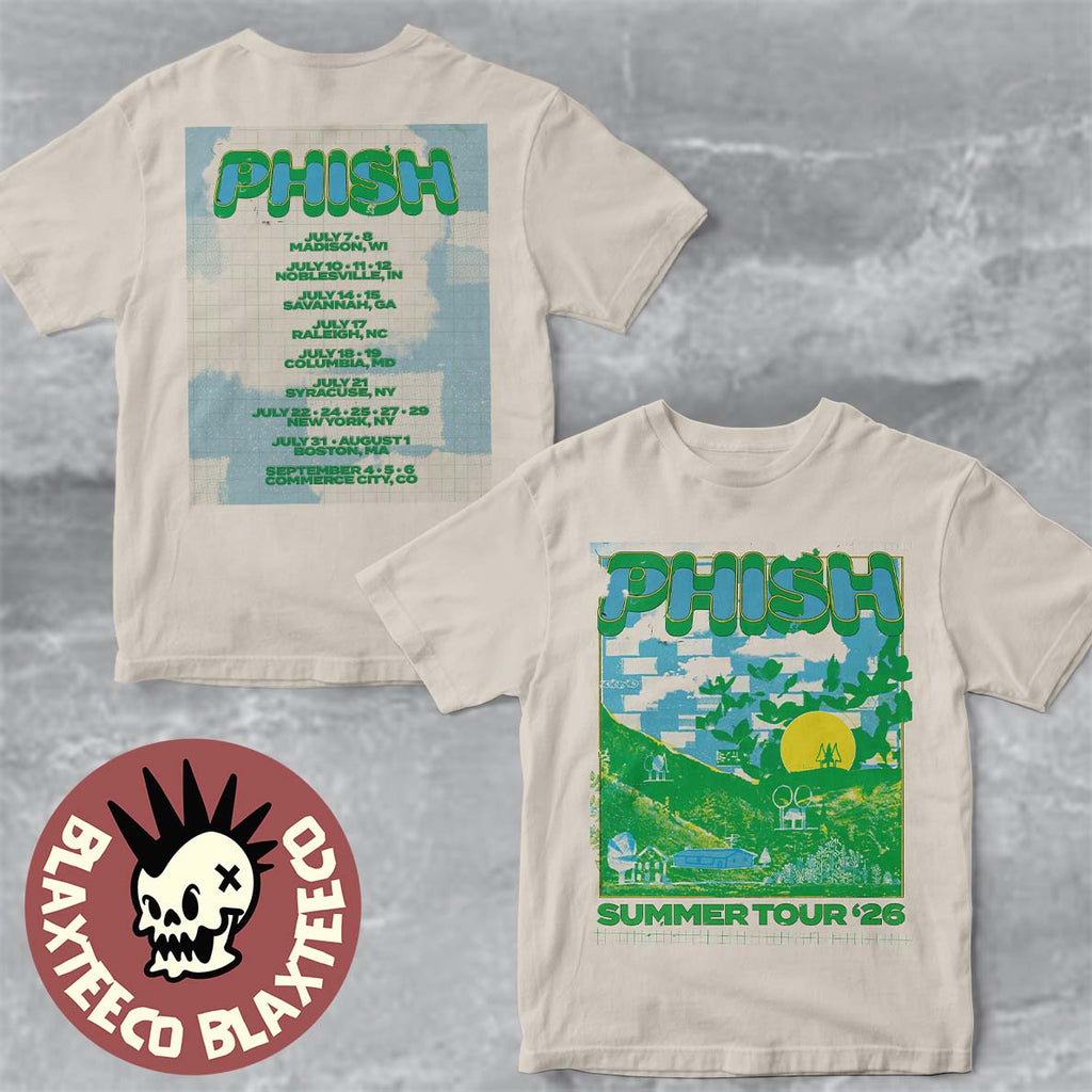 Phish Summer Tour 2026 North America Schedule Dates Two Sided T-Shirt