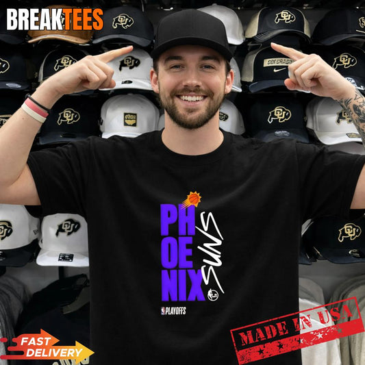 Phoenix Suns Basketball NBA Playoffs Logo Graphic T-Shirt