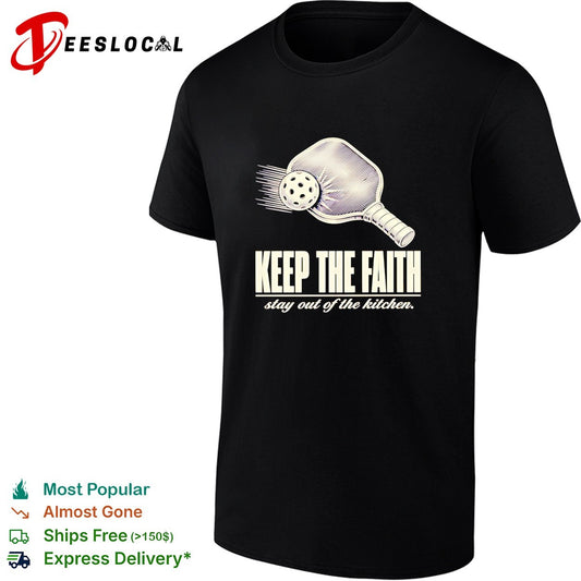 Pickleball keep the faith stay out of the kitchen retro shirt
