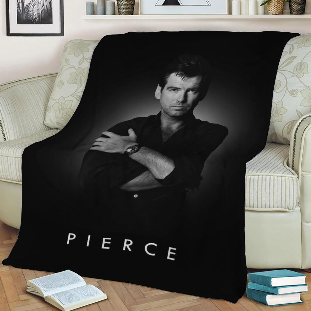 Pierce Brosnan Fleece Throw Blanket