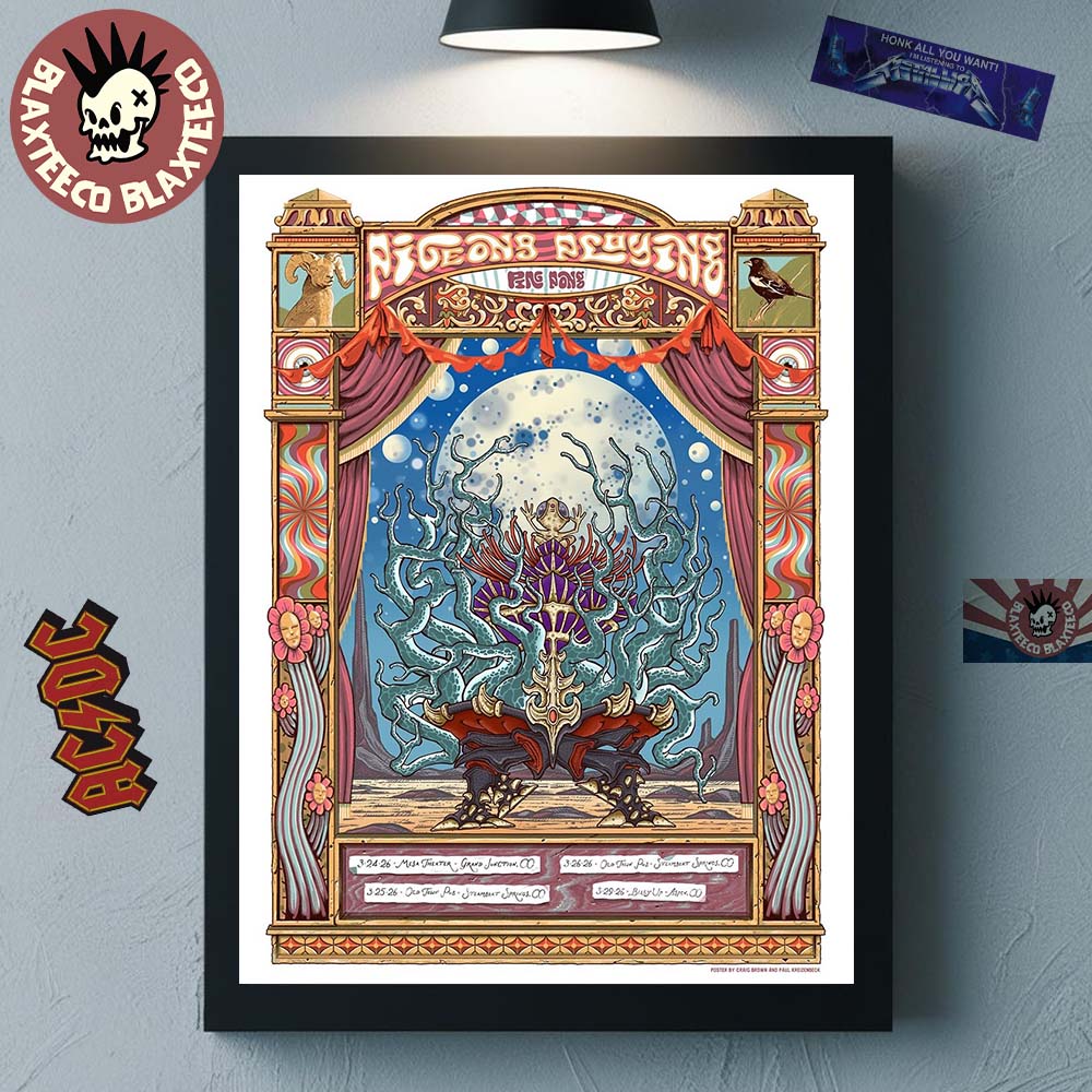 Pigeons Playing Ping Pong Colorado 2026 Run Shows City Dates Poster Canvas For Home Decor