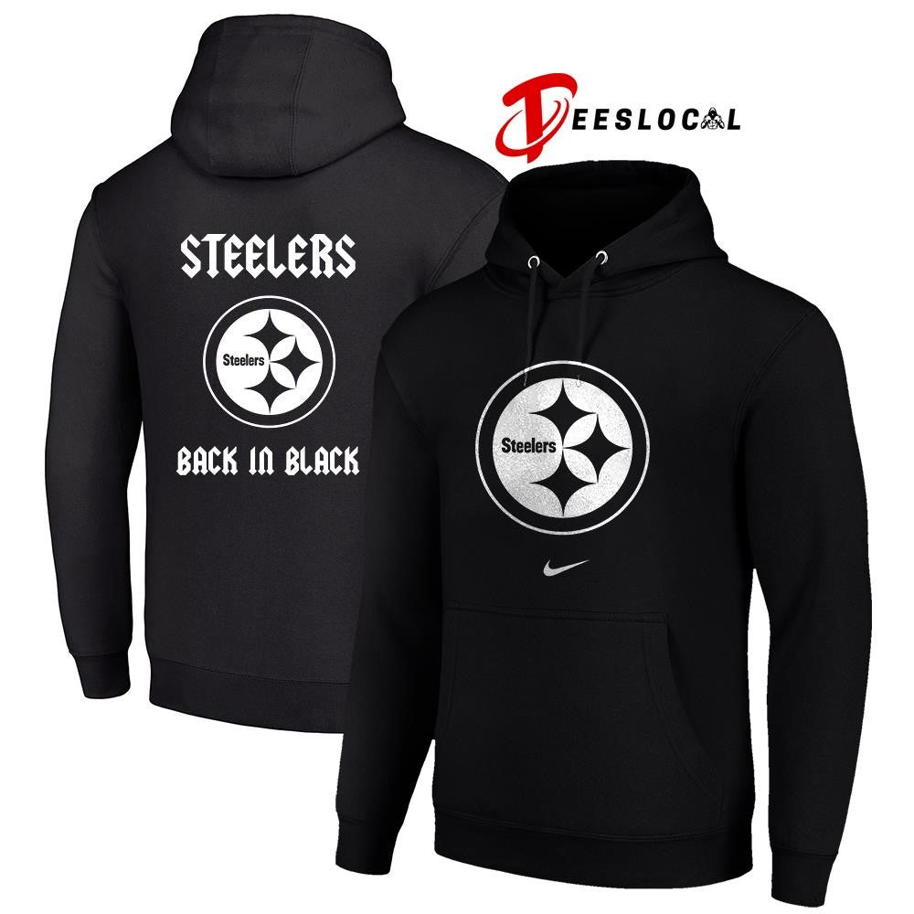 Pittsburgh Steelers back in black logo shirt