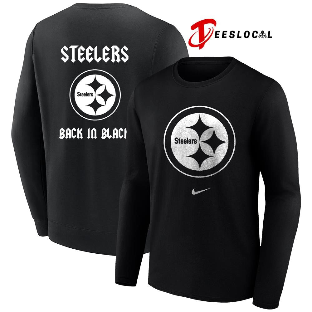 Pittsburgh Steelers back in black logo shirt