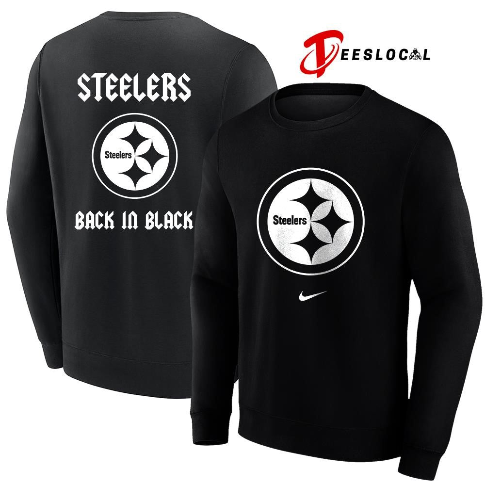 Pittsburgh Steelers back in black logo shirt