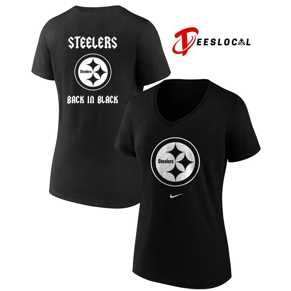 Pittsburgh Steelers back in black logo shirt
