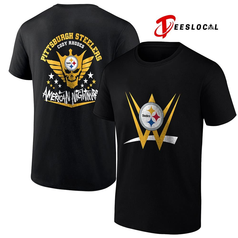 Pittsburgh Steelers x Cody Rhones American nightmare logo shirt