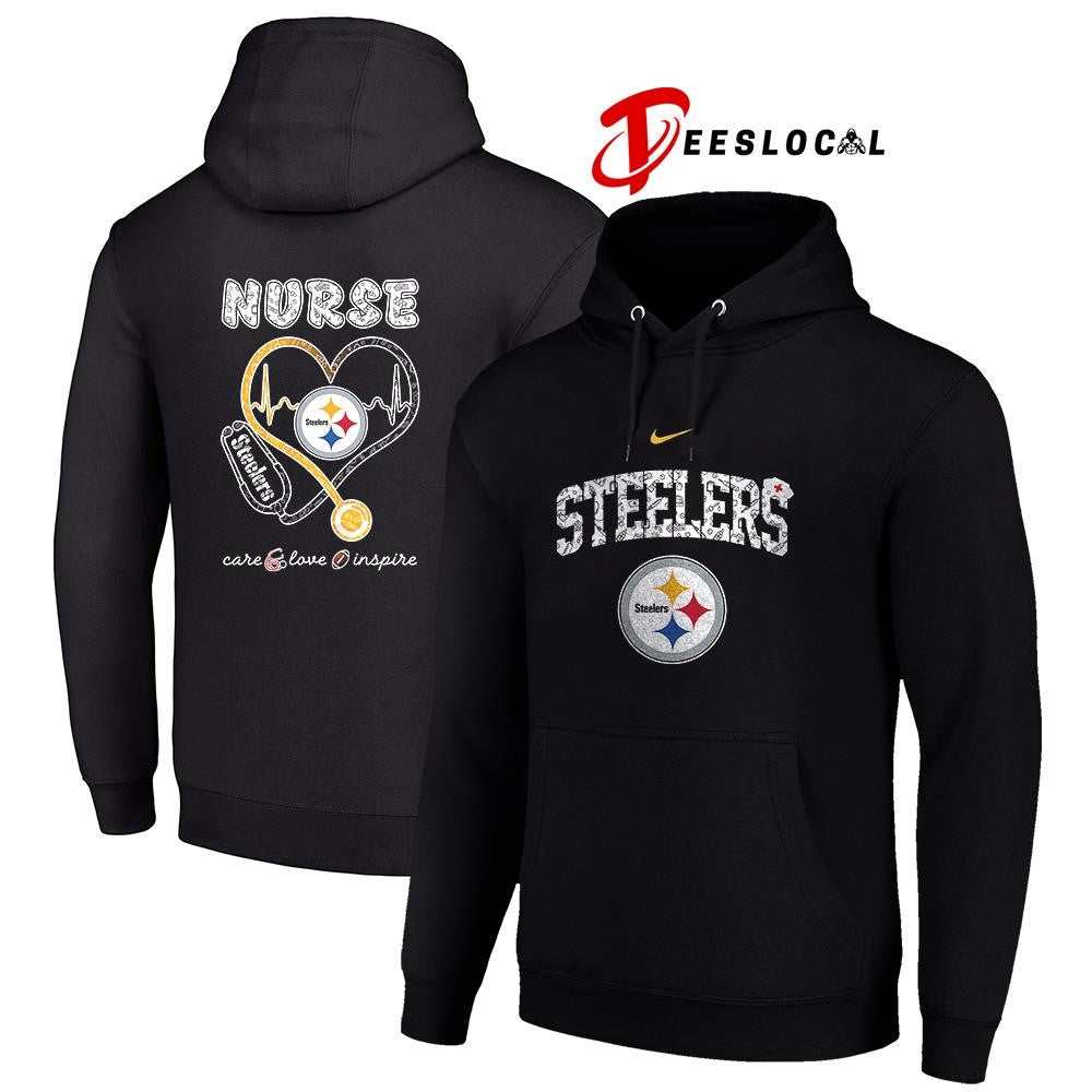Pittsburgh Steelers x Nurse care love inspire logo shirt