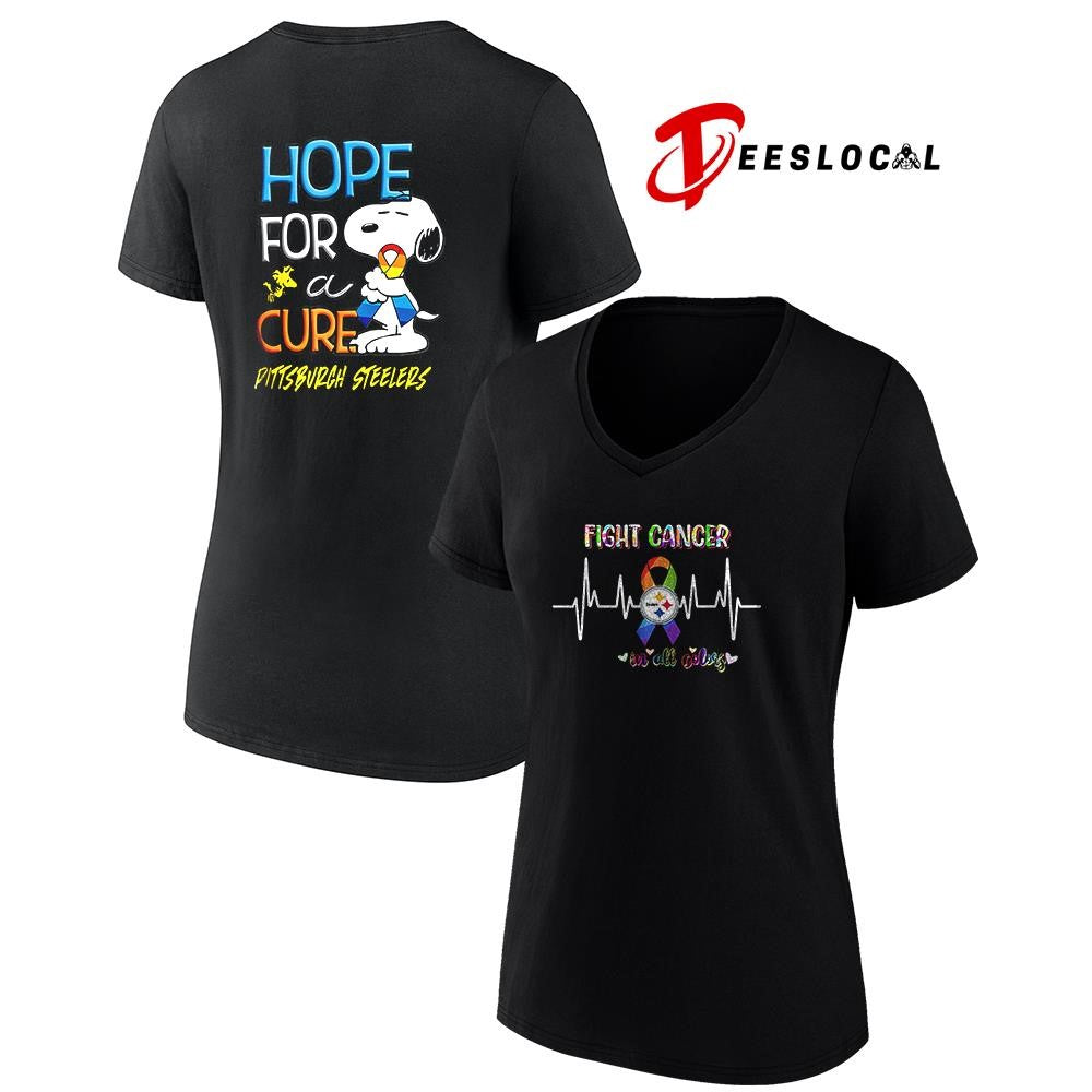 Pittsburgh Steelers x Peanuts Snoopy fight cancer in all colors hope for a cure shirt