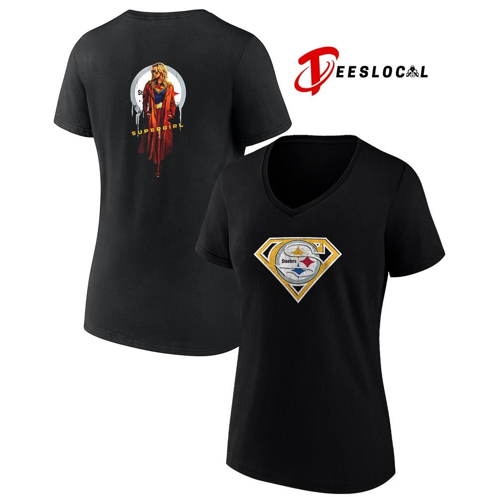 Pittsburgh Steelers x Supergirl graphic shirt