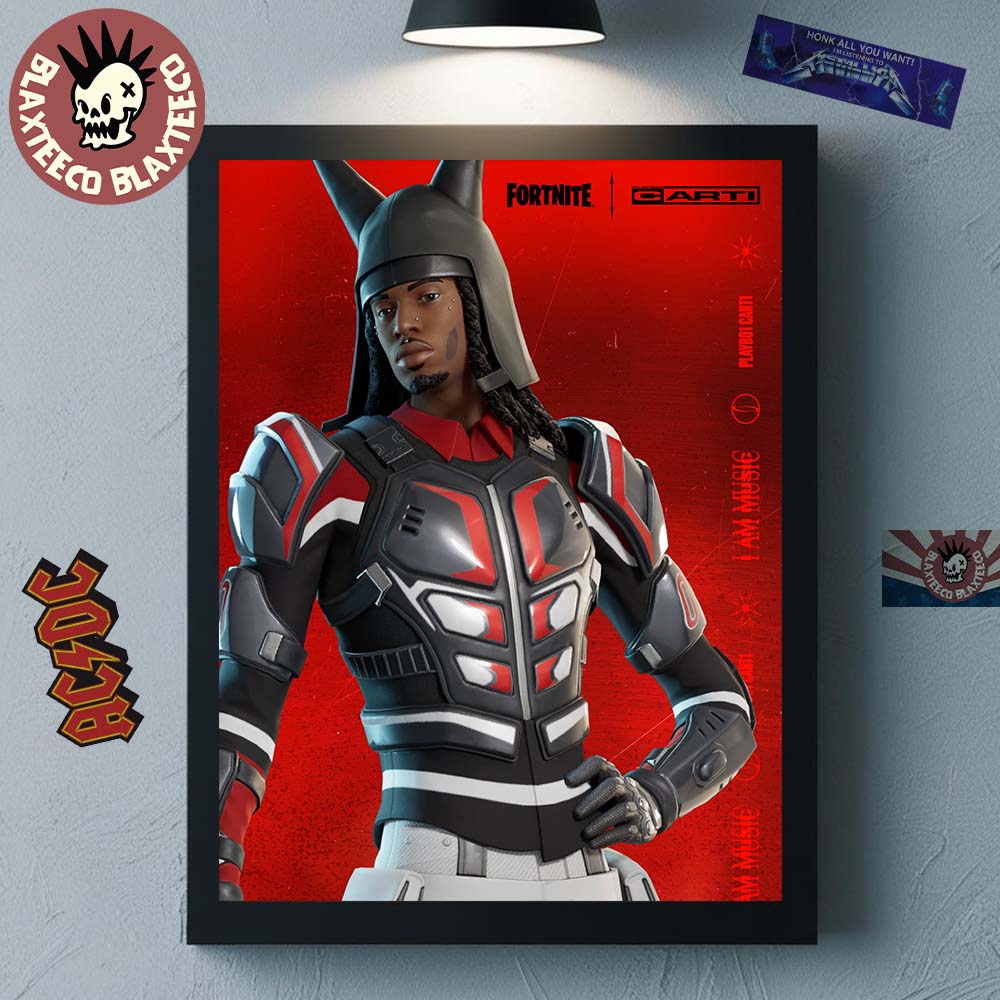 Playboi Carti X Fortnite I Am Music Evil Jordan Skin Home Decor Poster Canvas