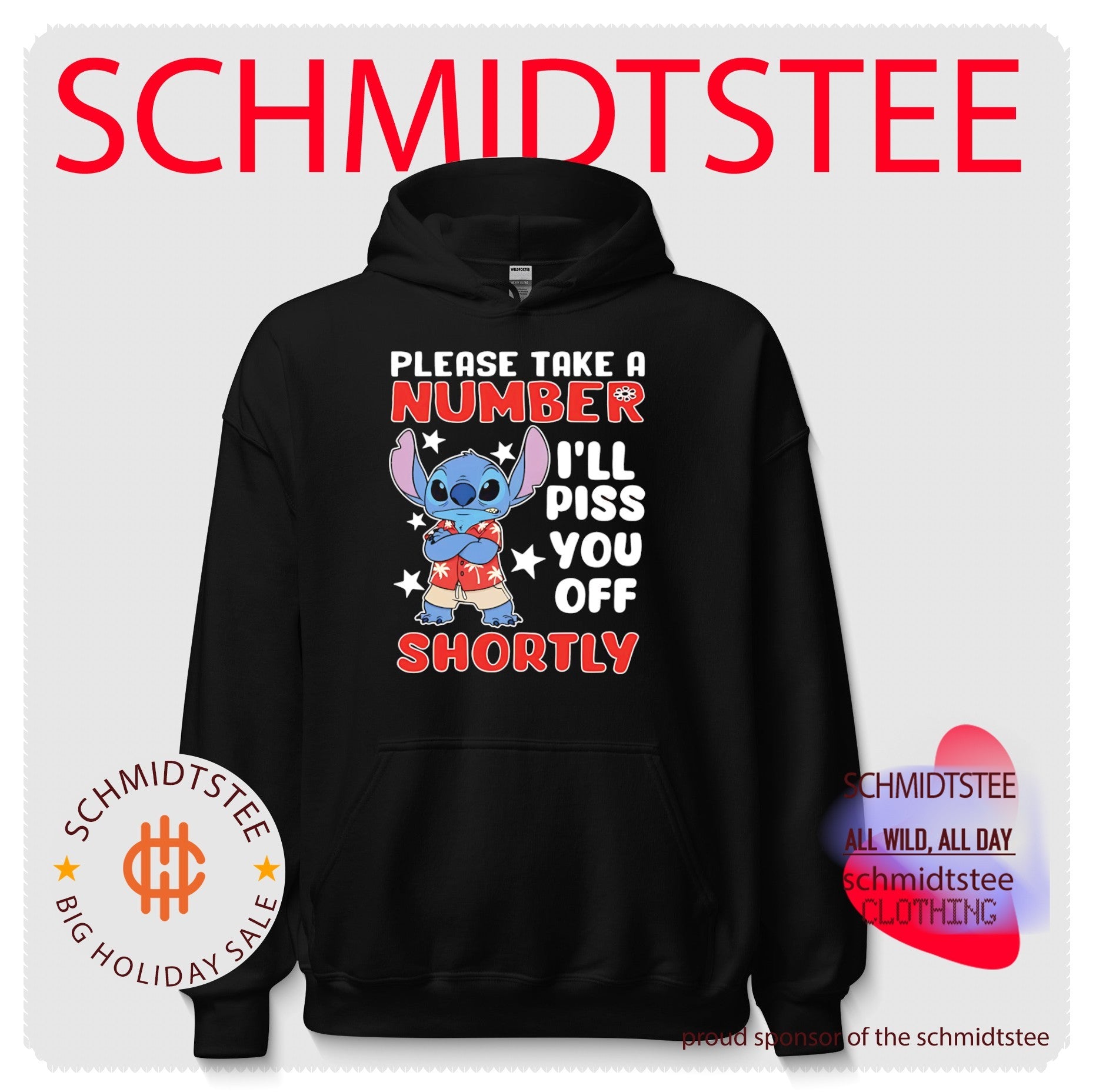 Please take a number I’ll piss you off shortly Stitch shirt