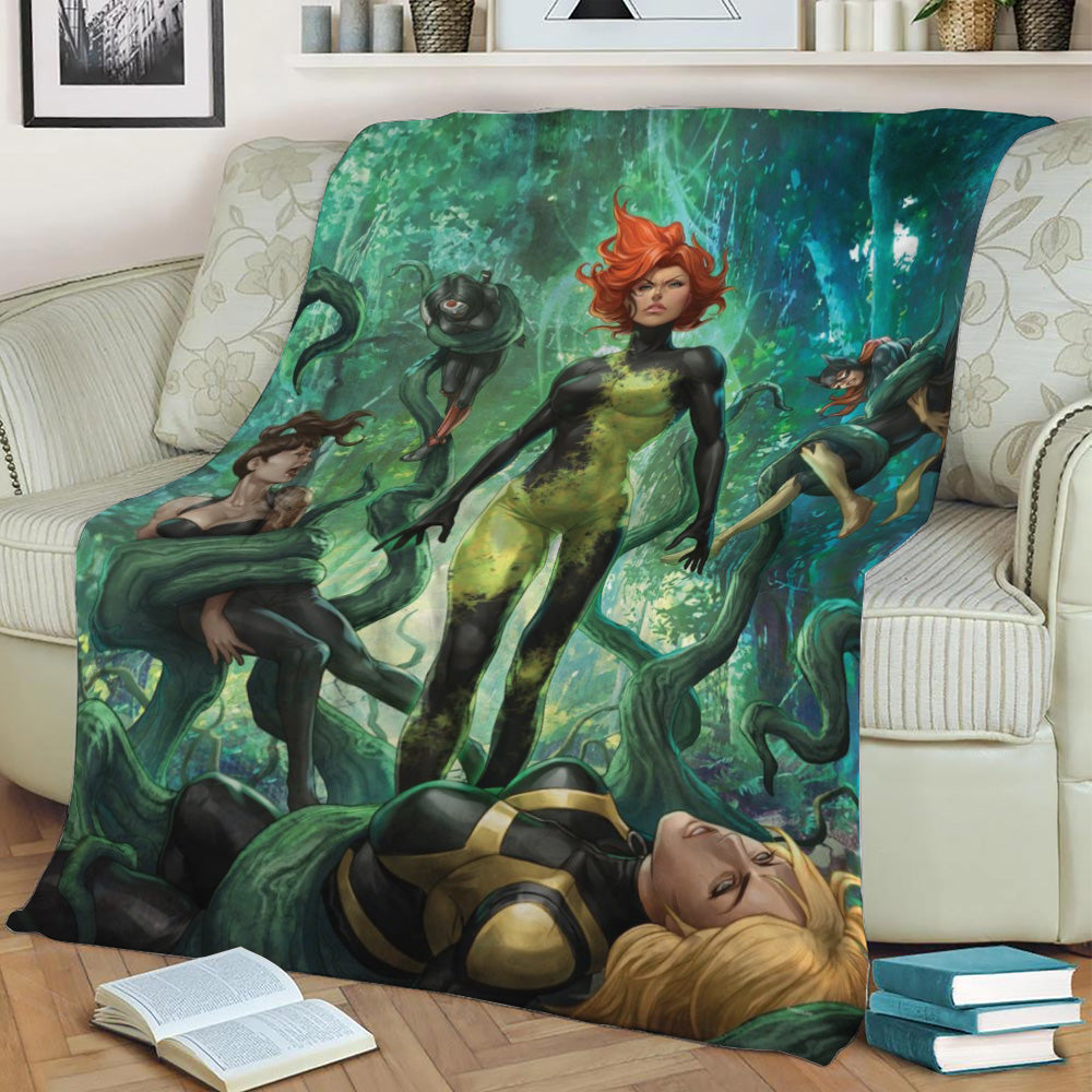 Poison Ivy Fleece Throw Blanket