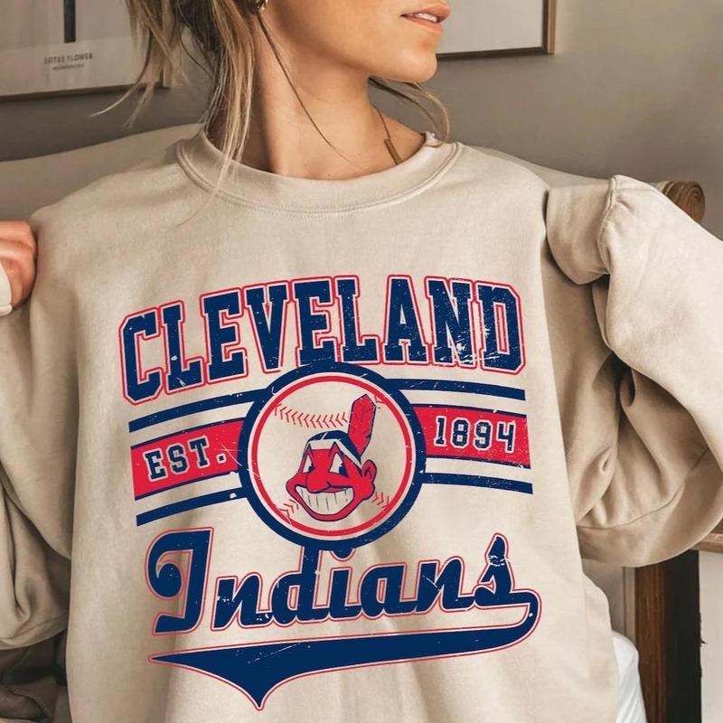 Cleveland Baseball EST 1984 Fit 50 50 Cotton Polyester Blend T-Shirts