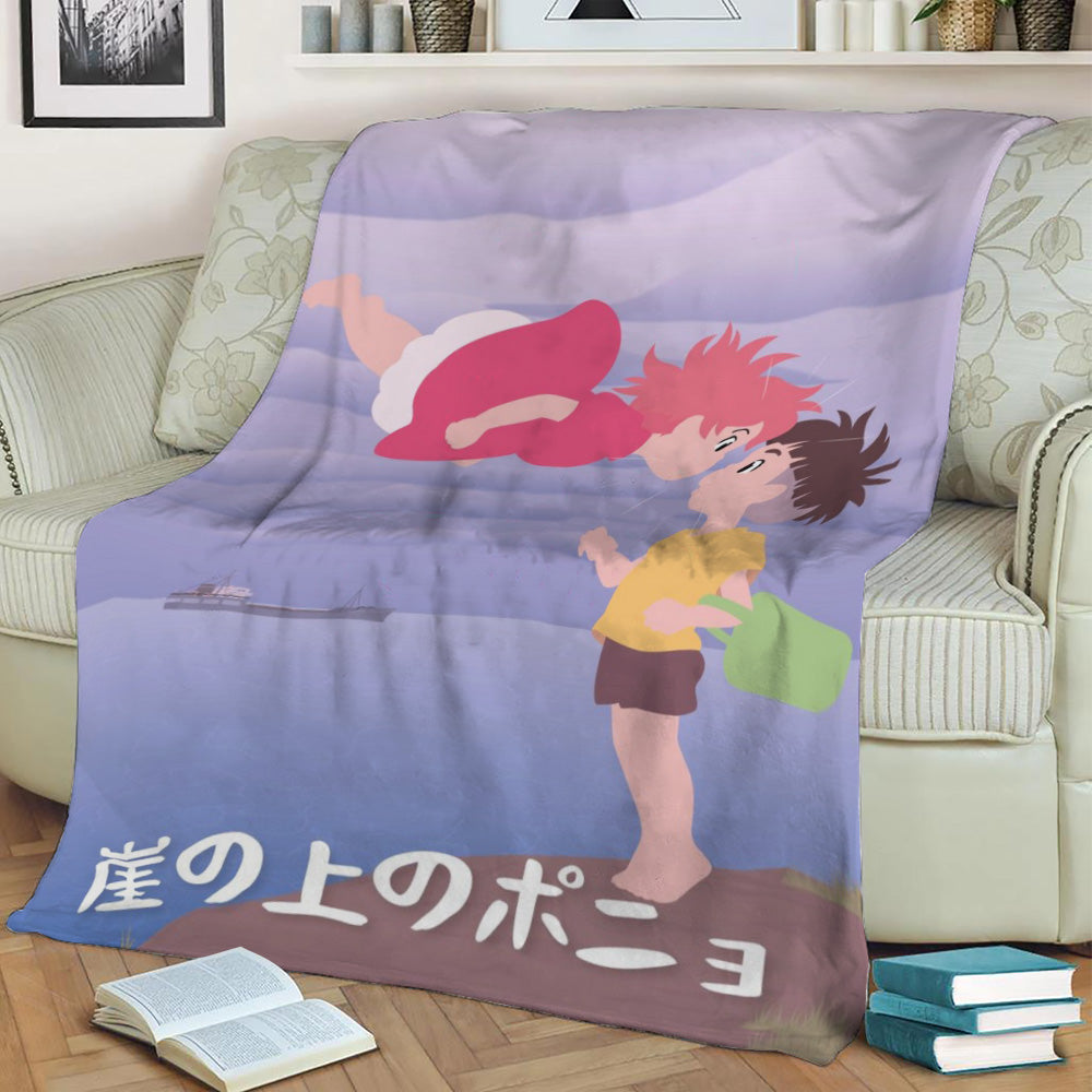 Ponyo Fleece Throw Blanket