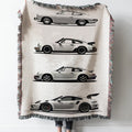 Porsche 911 Woven Tapestry Throw Blanket with Fringe