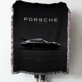 Porsche GT3 RS 2022 Woven Tapestry Throw Blanket with Fringe