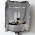 Porsche Singer DLS Woven Tapestry Throw Blanket with Fringe