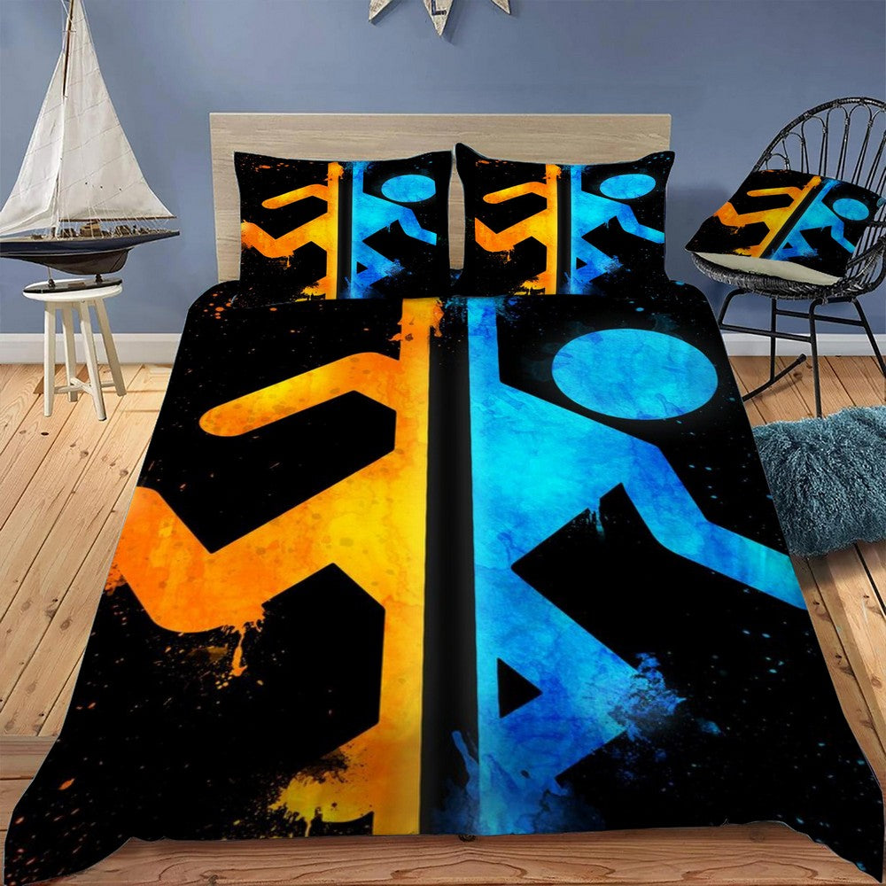 Portal u2022 2D Version Bedding Set (Duvet Cover & Pillow Shams)