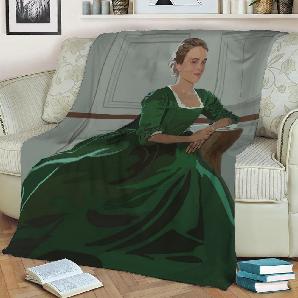 Portrait of a lady on fire Fleece Throw Blanket