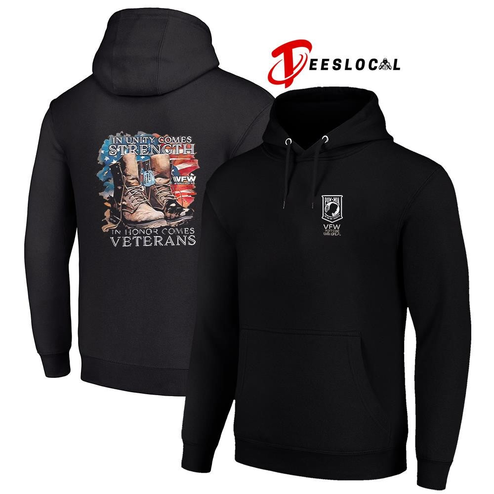 Pow Mia in unity comes strength in honor comes veterans vintage shirt