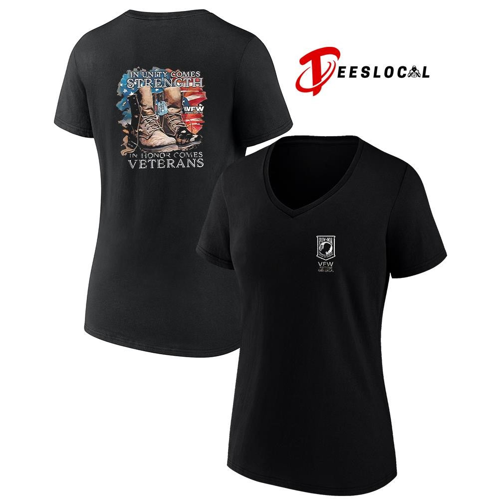 Pow Mia in unity comes strength in honor comes veterans vintage shirt
