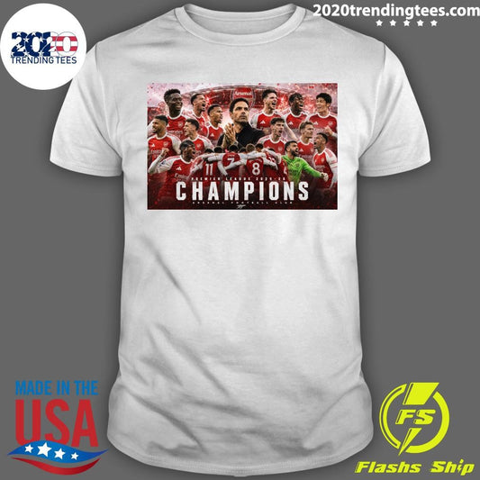 Premier League 2025-26 Champions Arsenal Football Club Shirt