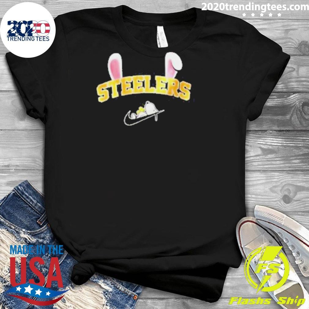 Pretty Pittsburgh Steelers X Snoopy Happy Easter Shirt