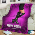 Pretty Woman Fleece Throw Blanket