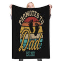 Promoted to dad 2021 vinta Fleece Throw Blanket