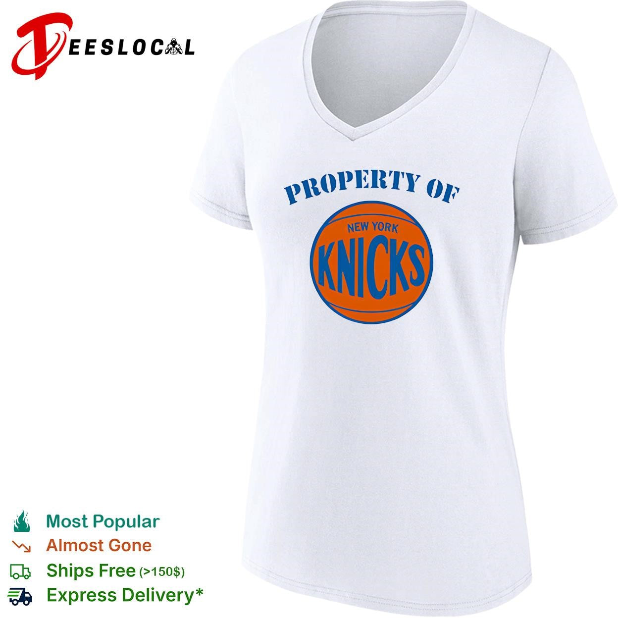 Property of New York Knicks basketball logo shirt