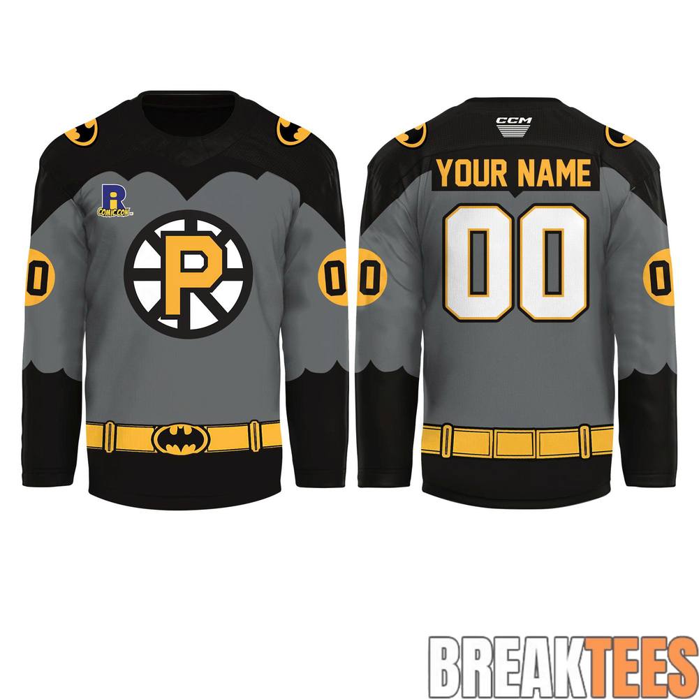 Providence Bruins x Batman Night 2026 Custom Hockey Jersey