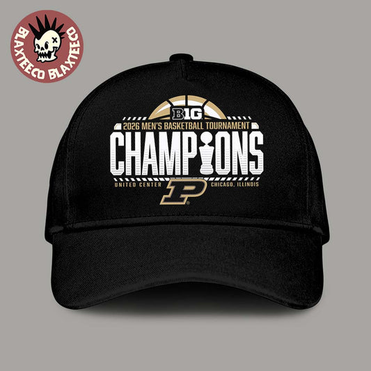 Purdue Boilermakers 2026 Big Ten Men’s Basketball Tournament Champions Locker Room Cap Hat Snapback