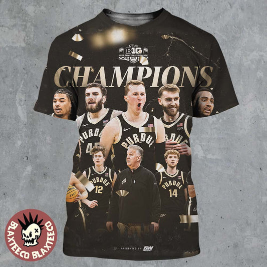 Purdue Boilermakers Men’s Basketball 2026 Big Ten Tournament Champions All Over Print Shirt