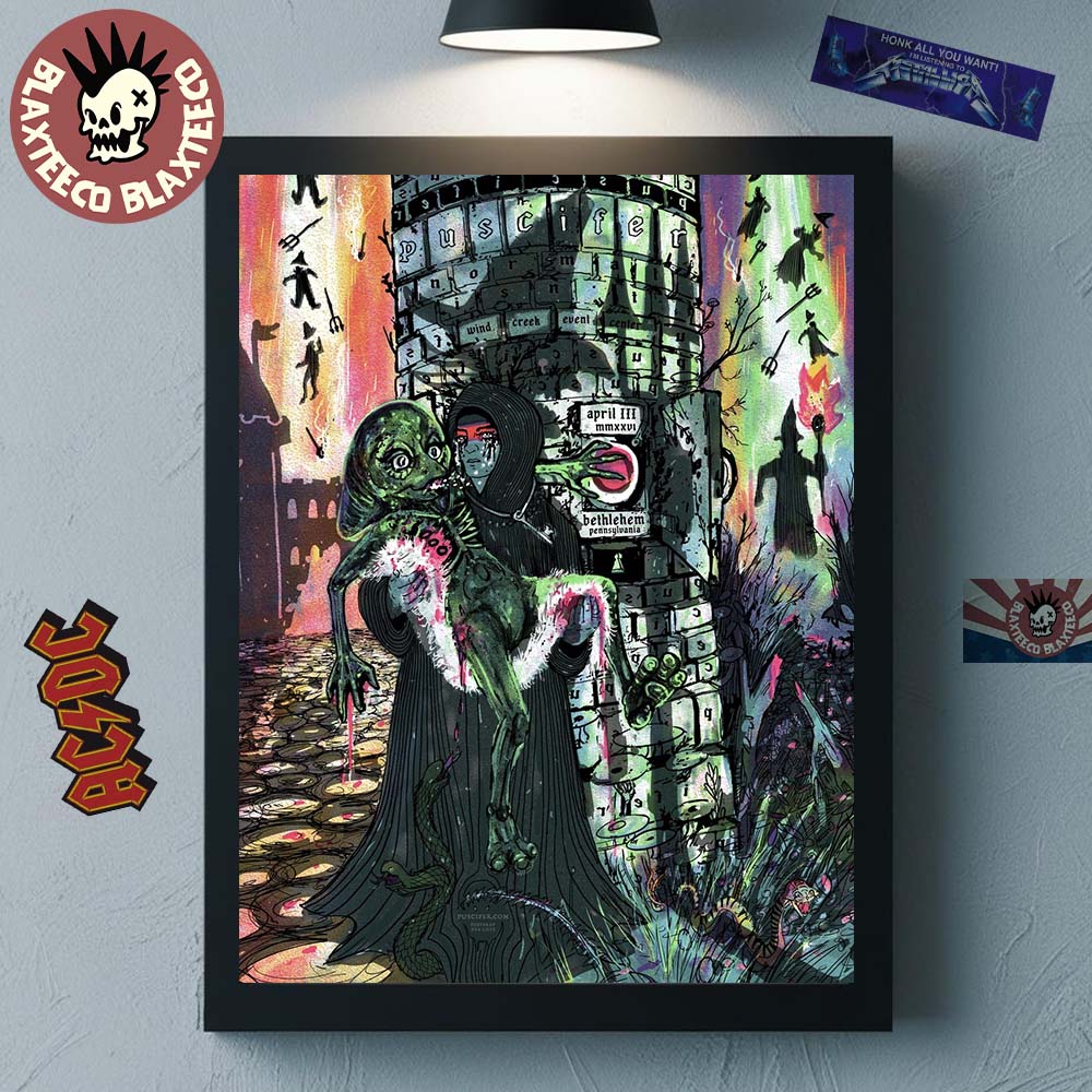 Puscifer Bethlehem Pennsylvania 2026 Event Poster At Wind Creek Event Center On April 3 2026 Home Decor Poster Canvas