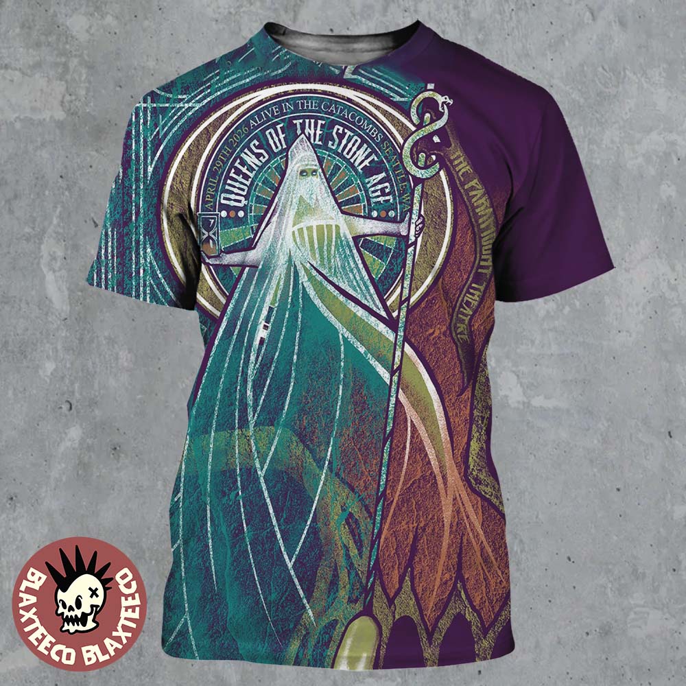 Queens Of The Stone Age Seattle Washington 2026 Gig Poster At The Paramount Theatre On April 29 2026 All Over Print Shirt