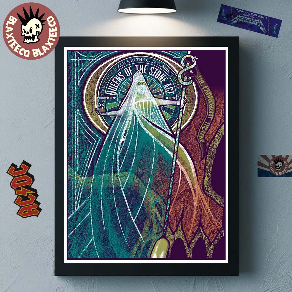 Queens Of The Stone Age Seattle Washington 2026 Gig Poster At The Paramount Theatre On April 29 2026 Home Decor Poster Canvas