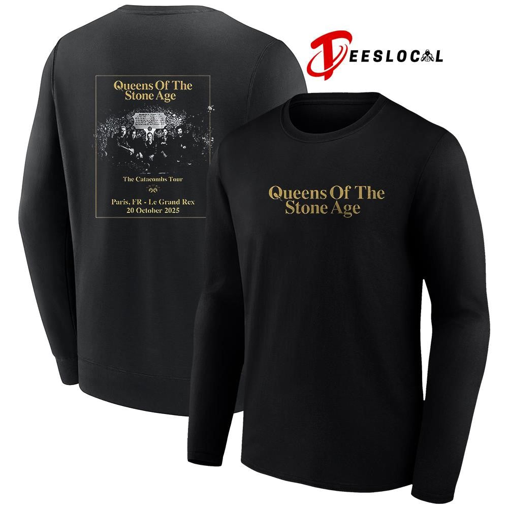 Queens Of The Stone Age The Catacombs tour at Le Grand Rex in Paris poster graphic shirt
