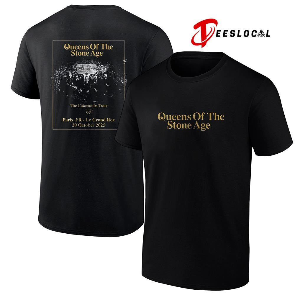 Queens Of The Stone Age The Catacombs tour at Le Grand Rex in Paris poster graphic shirt