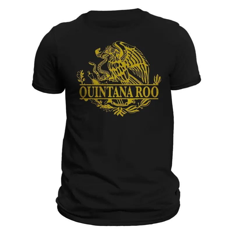 Quintana Roo Mexico Eagle Emblem Mexican T-Shirts