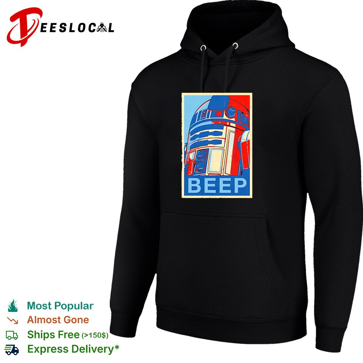 R2 D2 Star Wars Beep parody poster fan art design premium shirt