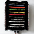 Radiohead Soundwave Art Woven Tapestry Throw Blanket with Fringe