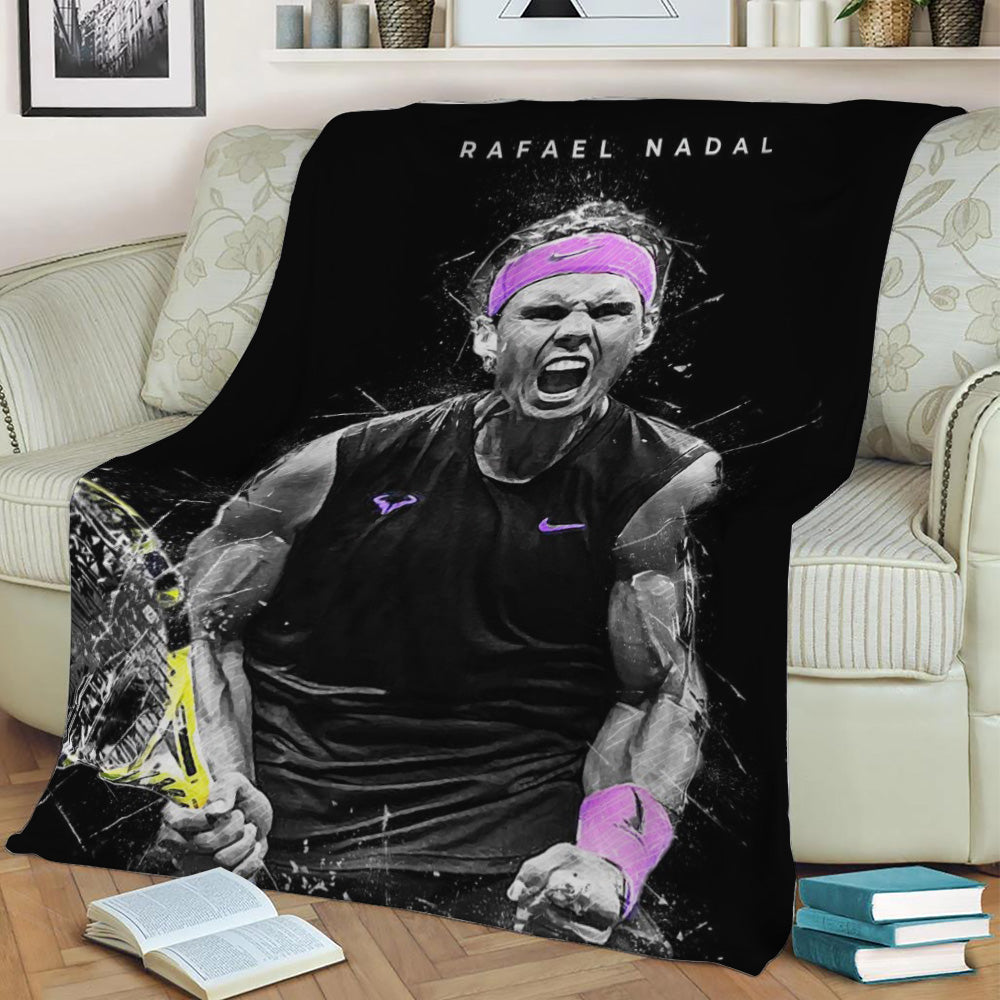 Rafael Nadal Fleece Throw Blanket