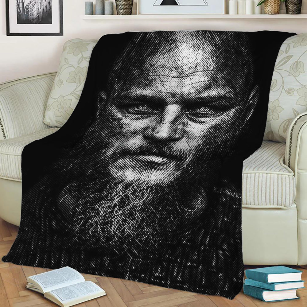 Ragnar Lodbrok Fleece Throw Blanket