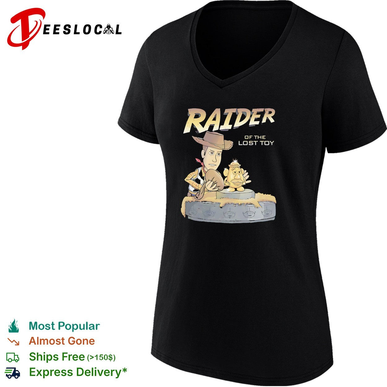 Raider of the lost toy Woody and Mr Potato Head Toy Story parody shirt