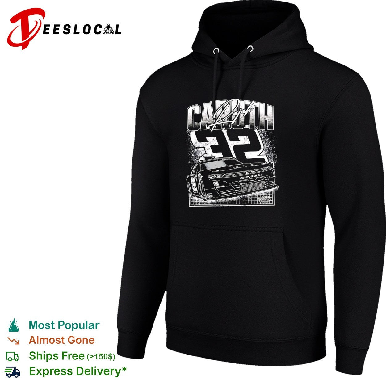 Rajah Caruth 32 Jordan Anderson Racing Chevrolet NASCAR Series Team Driver shirt