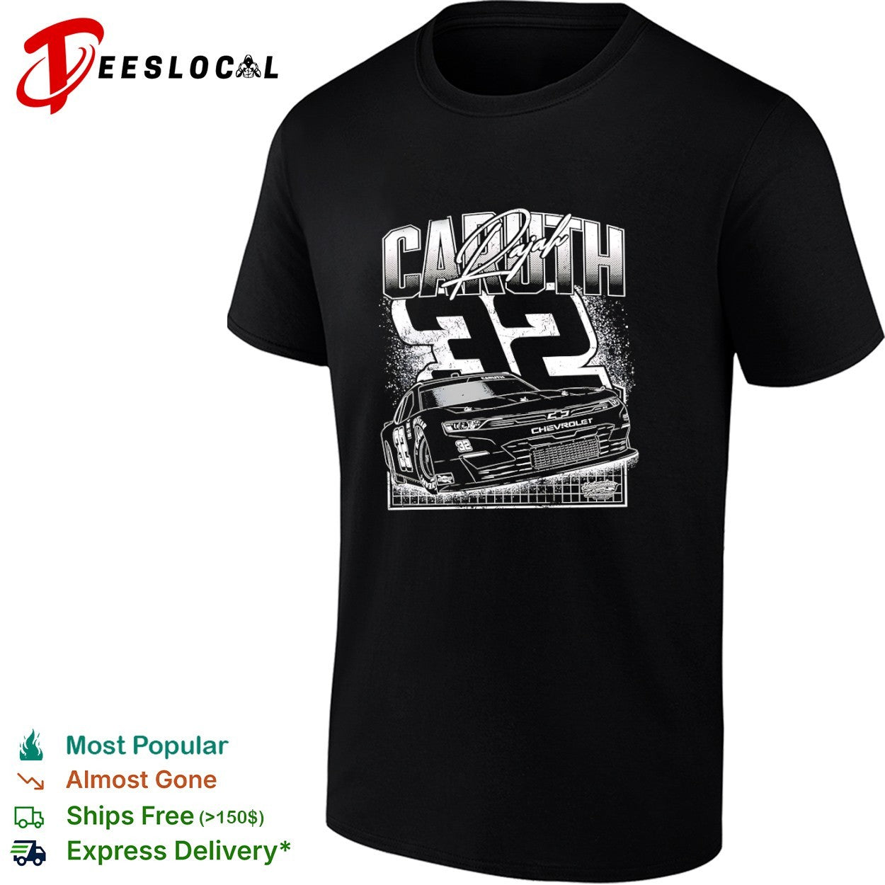 Rajah Caruth 32 Jordan Anderson Racing Chevrolet NASCAR Series Team Driver shirt
