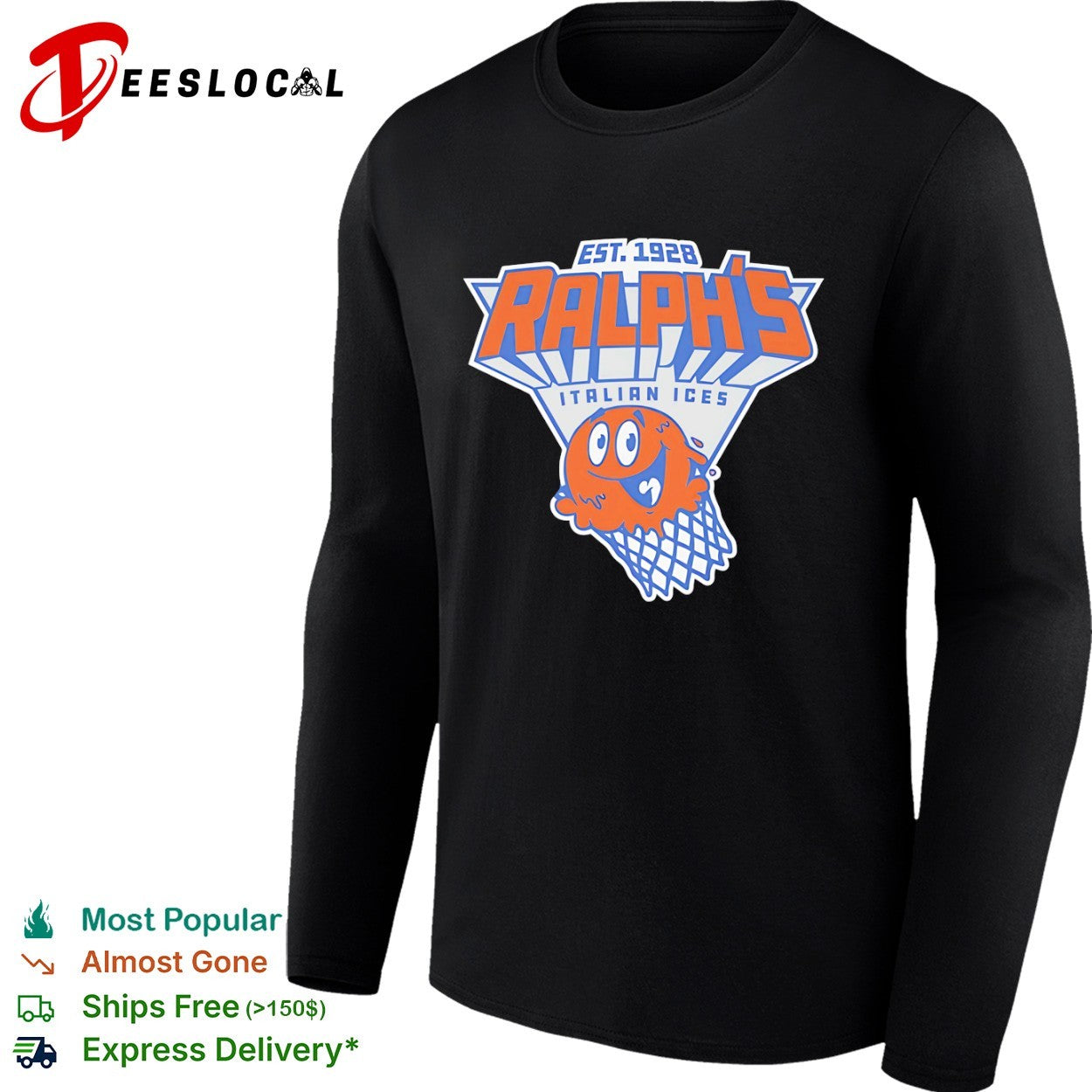 Ralphs Italian Ices Est 1928 Basketball Net New York Knicks shirt